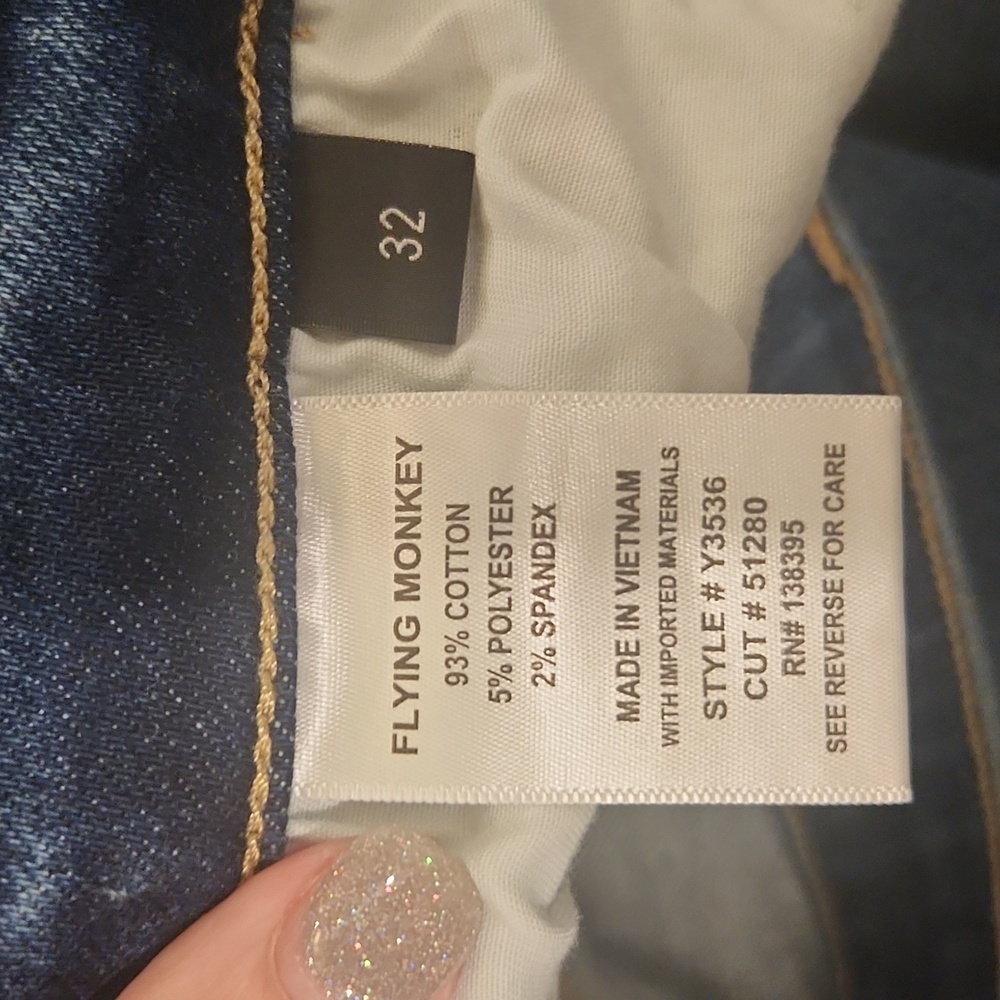 Flying Monkey Disclosure High Rise Light Blue Skinny Jeans Size 32, New W/O Tag! - Picture 7 of 13
